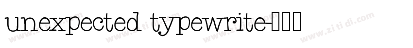 unexpected typewrite字体转换